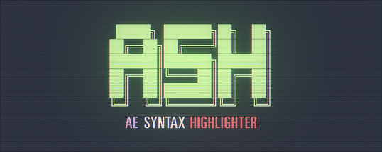 ASH Syntax Highlighter - Script, Plugin For After Effect