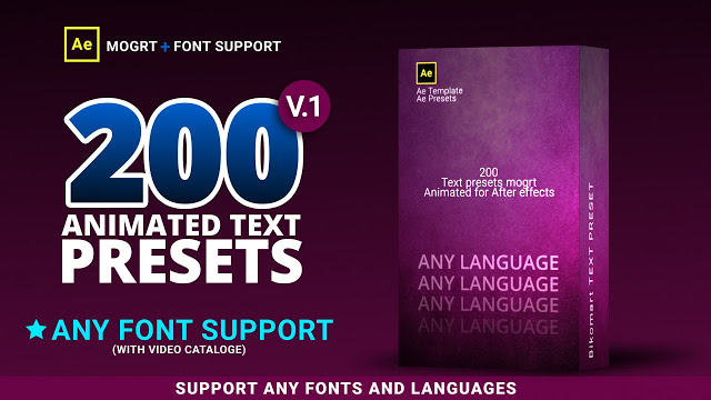 200 Text Preset For AE  - After Effect Preset