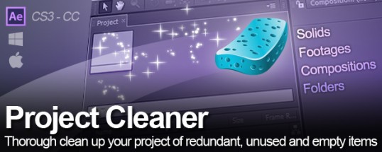 Project Cleaner - Script, Plugin For After Effect 