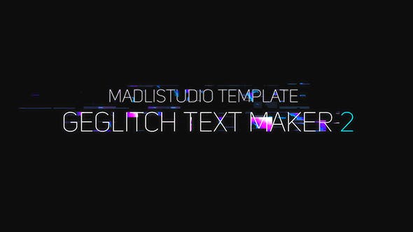 Ge Glitch Text Maker 2 19435893 - After Effect Template