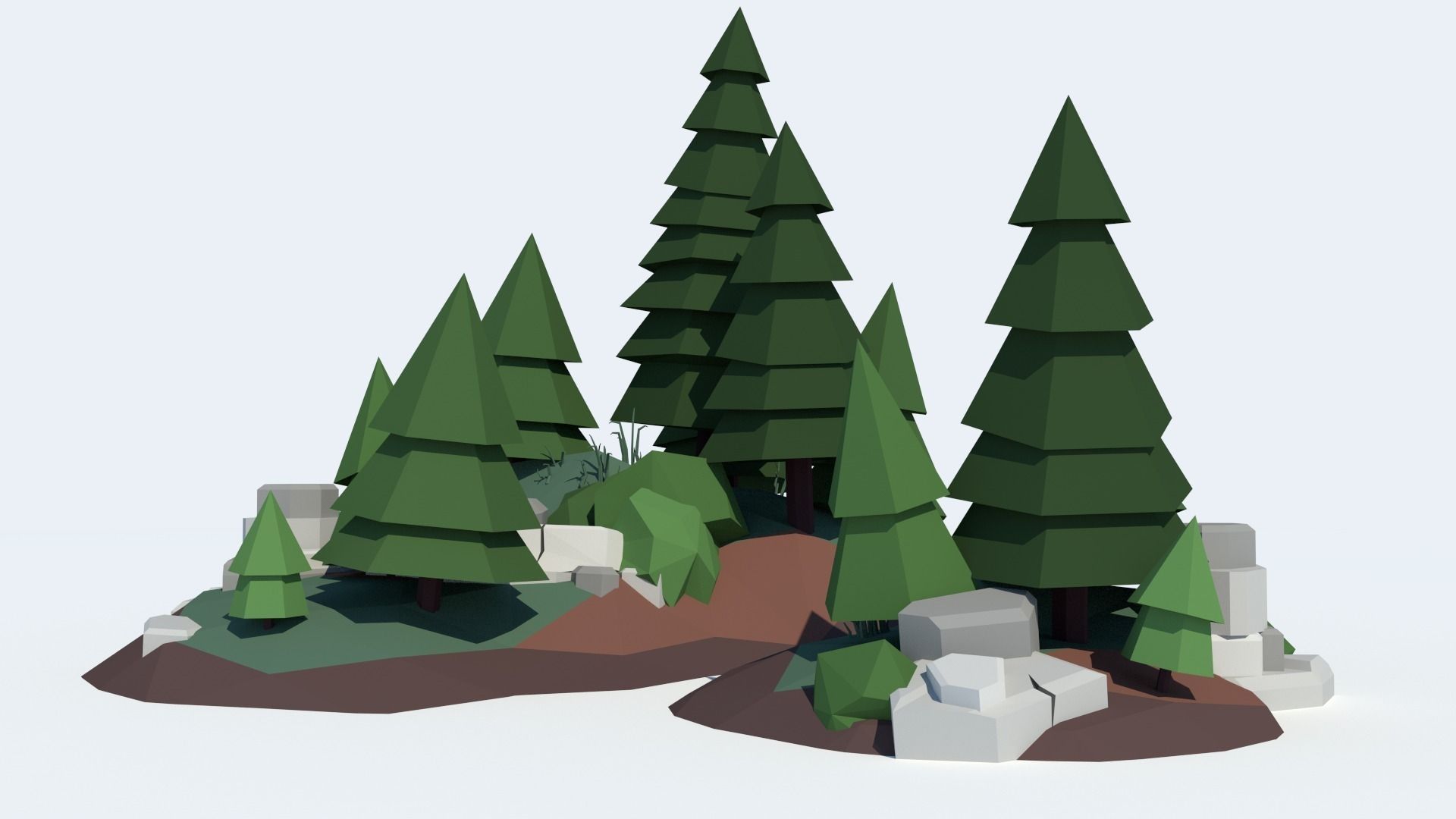 Low Poly Tree Pack Low Poly 3d Model Model 3d Download For Free