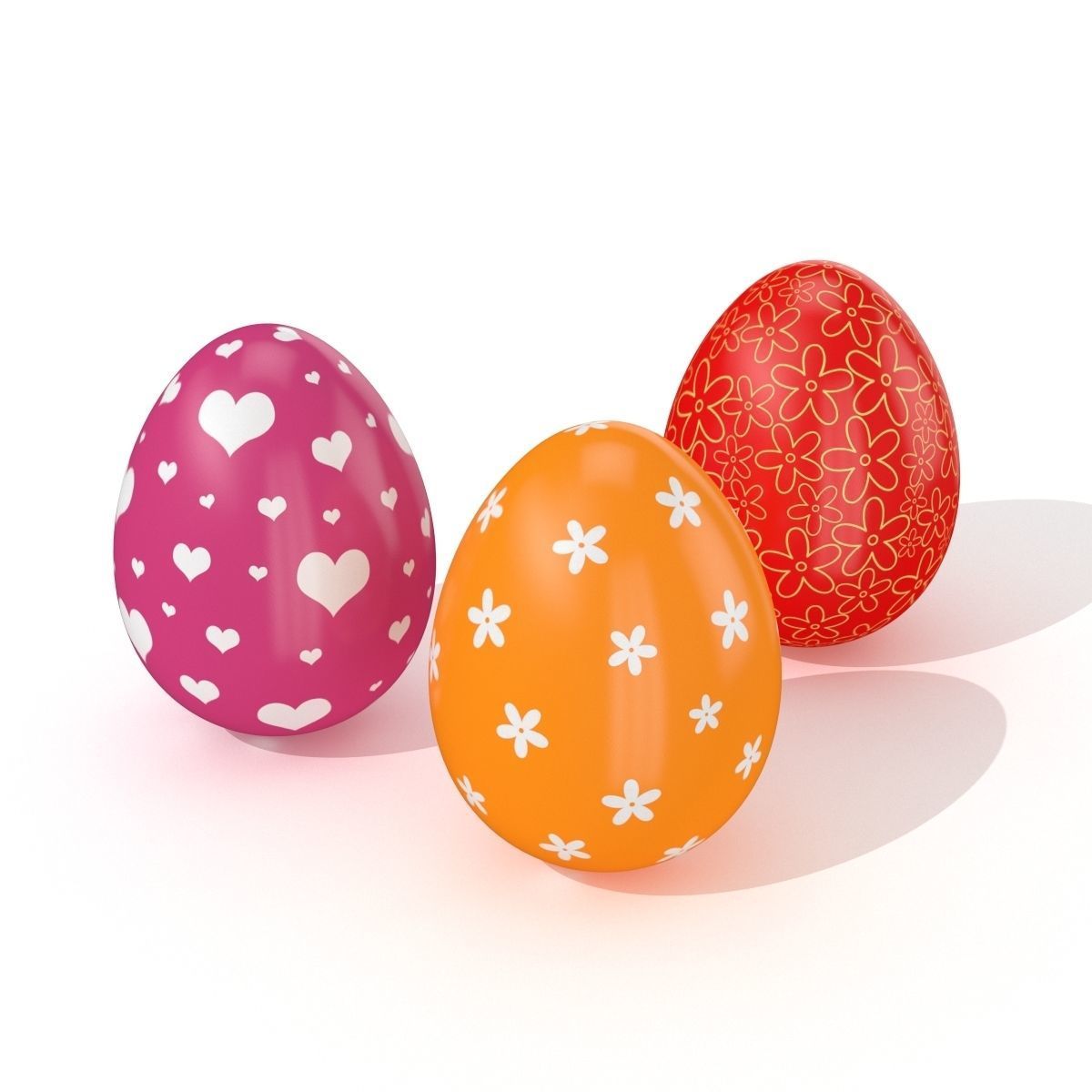 Easter eggs 10 Styles VR / AR / low-poly - Model 3D Download For Free ...