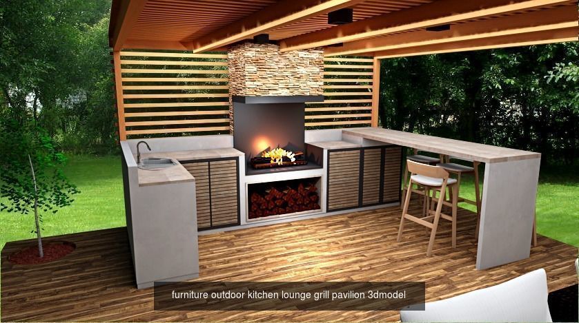 3d outdoor kitchen design