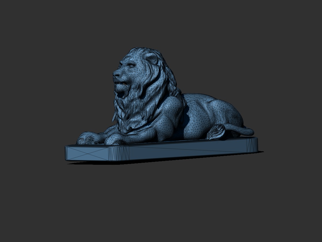 Lion Sculpture Model 3D Download For Free