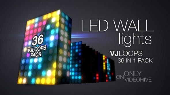 Videohive 8775874 - LED Wall Lights VJ Loops Pack - Motion Graphic - Footage