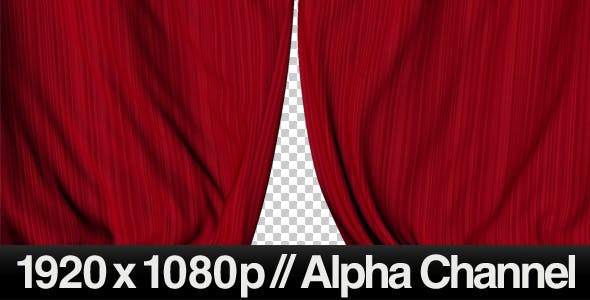 Videohive 161357 - Realistic Red Curtains Closing - Motion Graphics - Footage