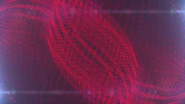 Red Particles Digital Curtain 230827 - Footage