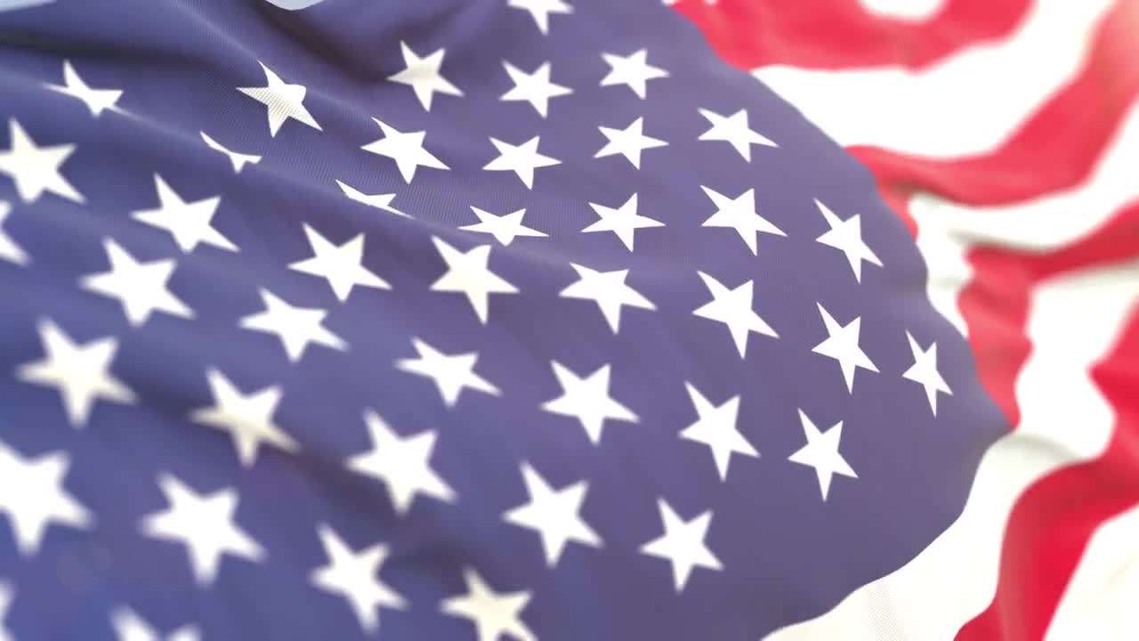 Videohive 22790996 - United States Flag Close-up 214942 - Footage