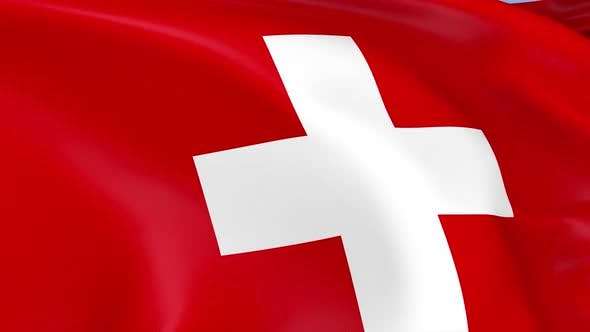 Videohive 23786137 - Switzerland Flags - Footage