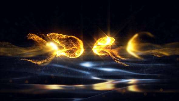 Videohive 24427059 - Gold Particles Logo - After Effect Template