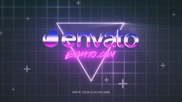 Videohive 22805405 - 80s Retro Logo Reveal - After Effect Template
