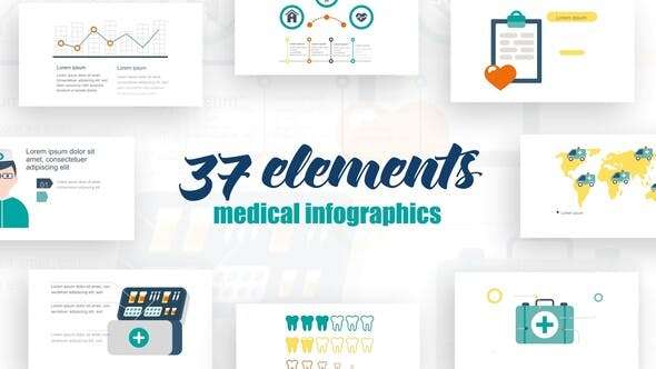 Videohive 24713696 - Infographics Medical Elements 2 - After Effect Template