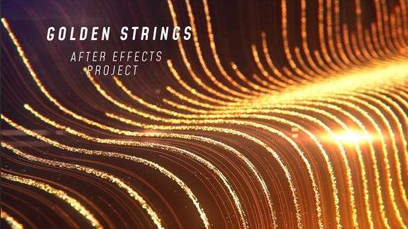 Videohive 24702923 - Golden Strings Logo - After Effect Template