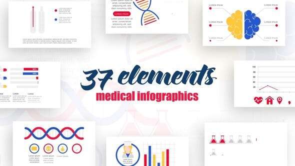 Videohive 24697610 - Infographics Medical Elements - After Effect Template