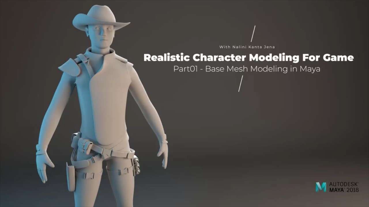 Realistic Character Modeling - Base Mesh Modeling in Maya - Maya Tutorial