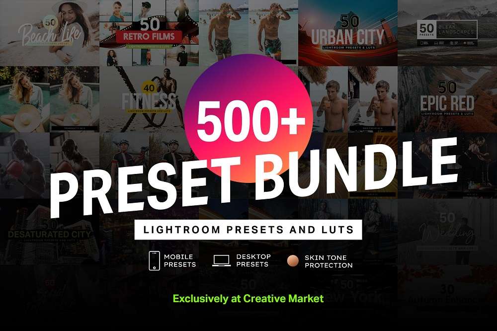 500+ Lightroom Presets & LUTs Bundle - Lut Màu Đẹp