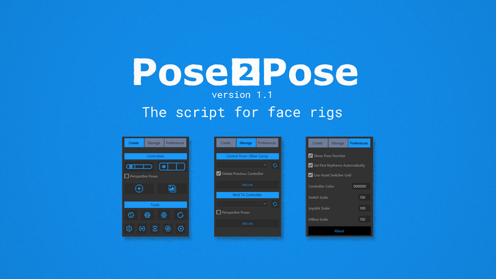 Pose2Pose - Facial Rigging Sytem - After Effect Plugin